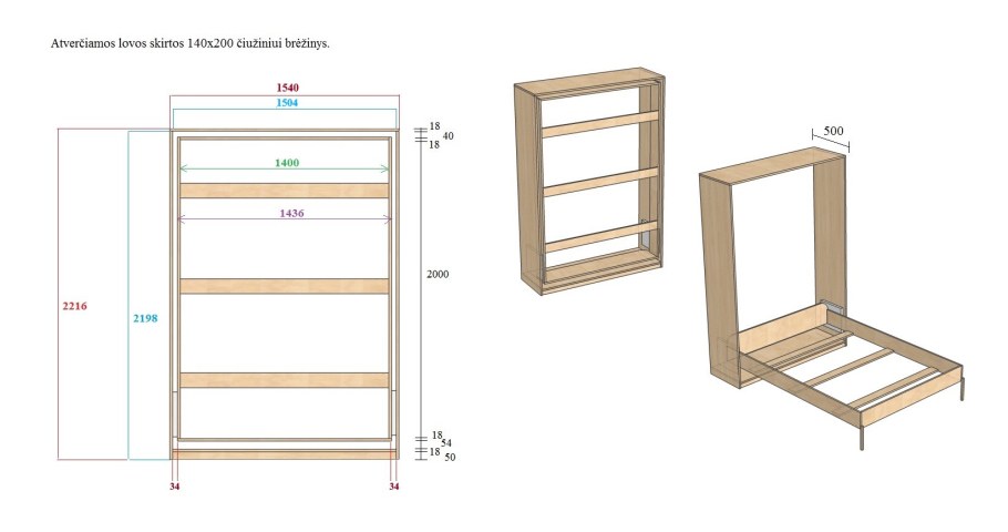 Шкаф вид спереди чертеж