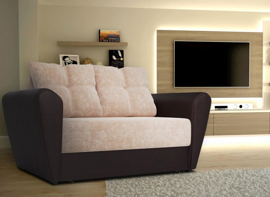 Диван двухцветный с подушками