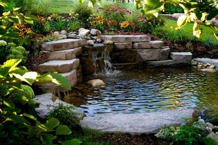 Водопад-фонтан Ручеек садовый