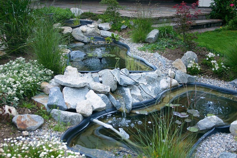 Декоративный пруд на даче