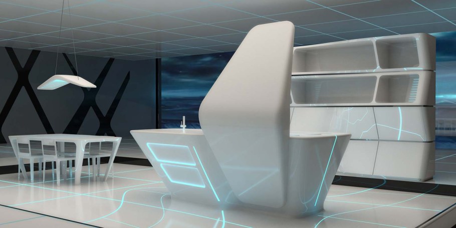 Кровать в стиле будущего