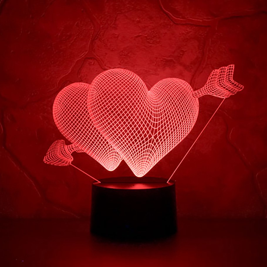 Ночник Glass (3d эффект) (Cactus)