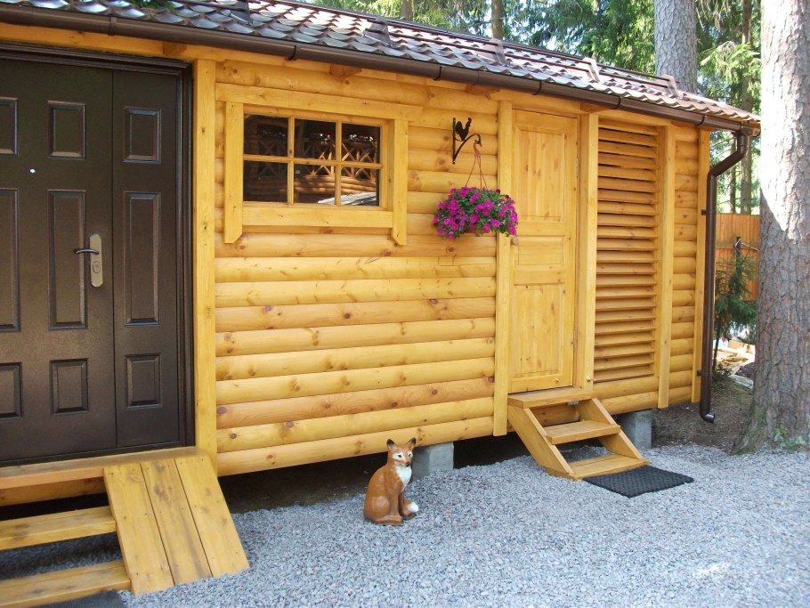 Хозблок с дровником блок Хаус