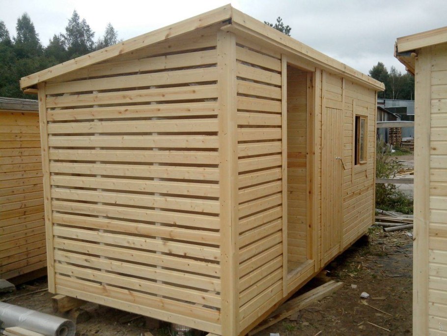 Хозблок с дровником 5х2 односкатный