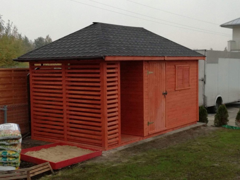 Хозблок с дровницей 3х2