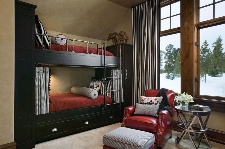 Двухъярусная кровать в интерьере