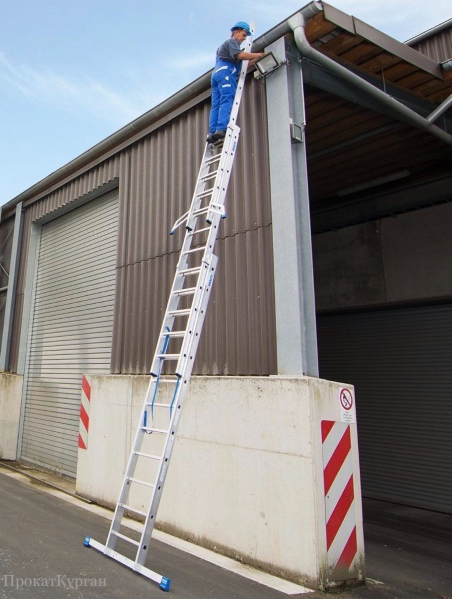 Алюминиевая выдвижная лестница 2х2