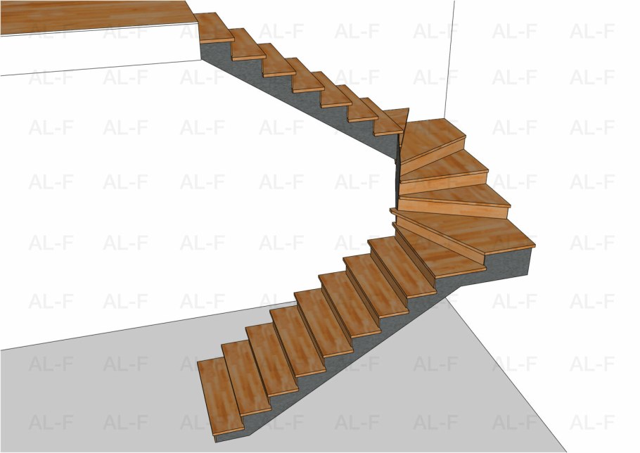 Лестница забежная 180