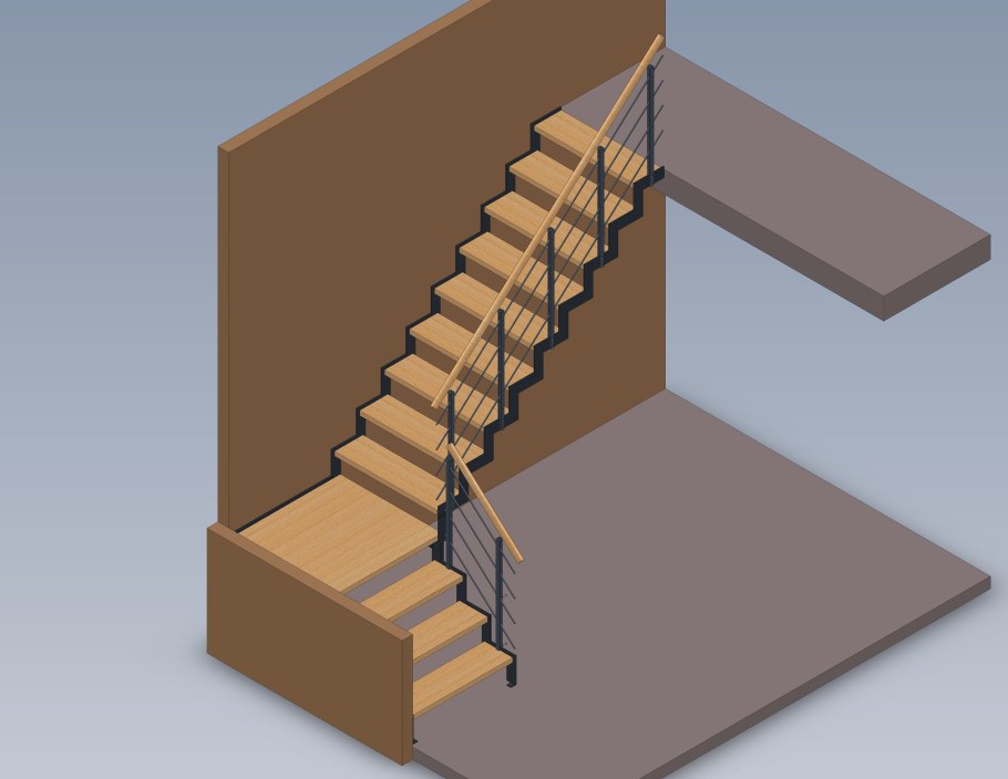 Перила на поворотной лестнице