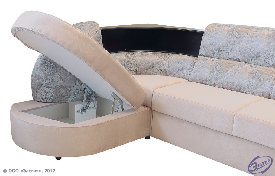 Мягкий угол ЗНД С полкой Элегия