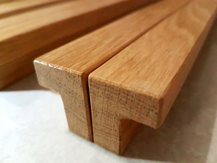 Ручка мебельная Brass золото длинная