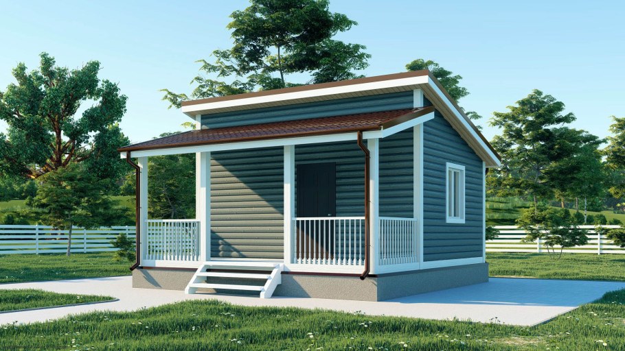 Тини Хаус с односкатной крышей