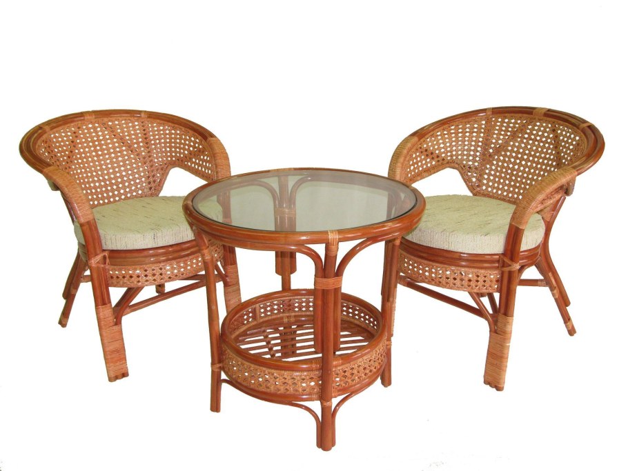 Комплект мебели плетёный из натурального ротанга ЭГЗ (Eggs)