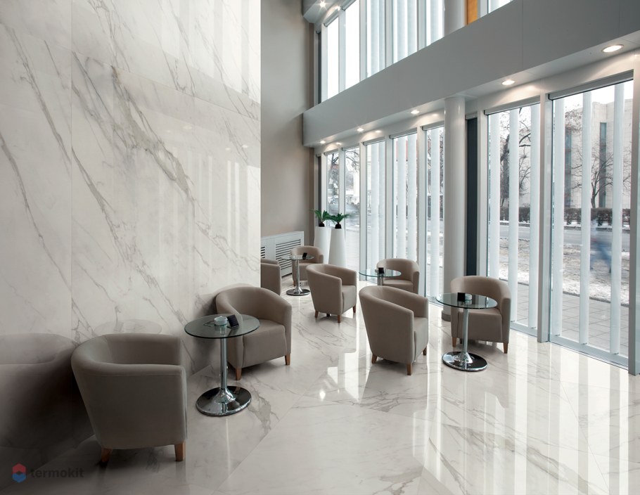 Керамогранит Calacatta Oro в интерьере