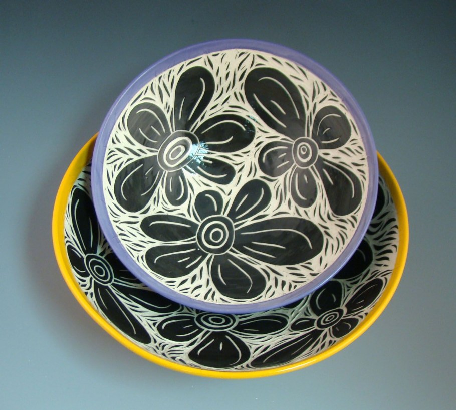 Сграффито керамика тарелка