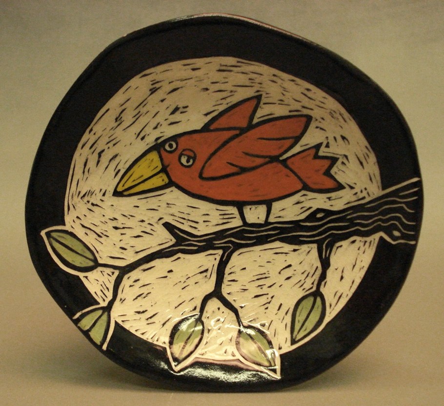 Сграффито керамика тарелка