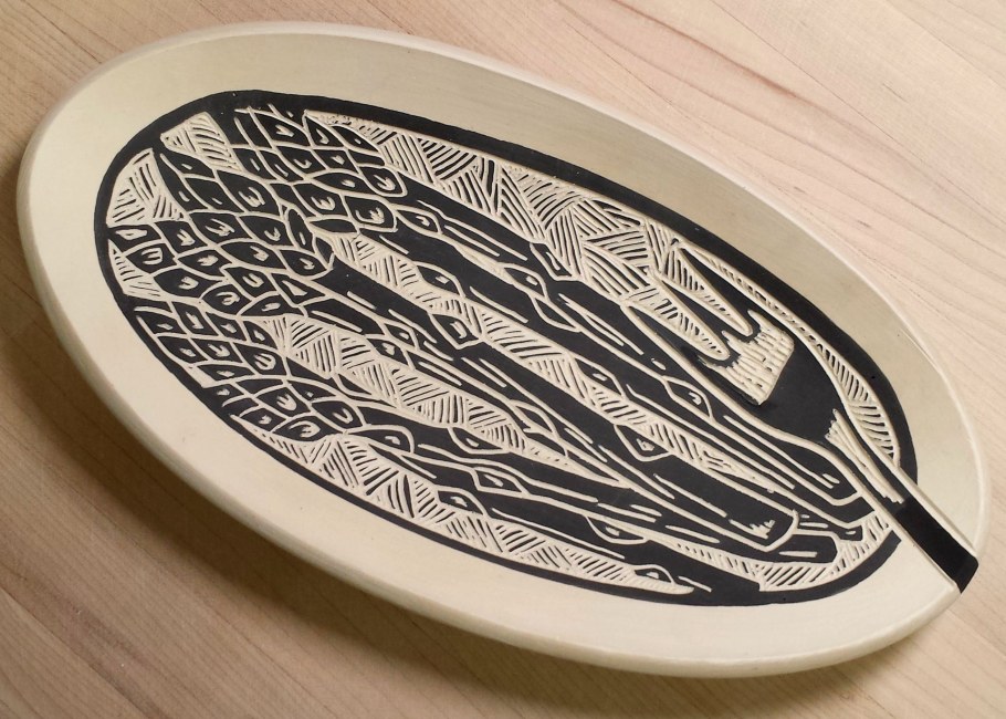 Сграффито керамика тарелка