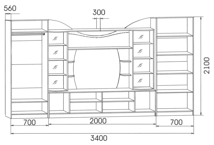 Гостиная Карина 3 Ярцево мебель