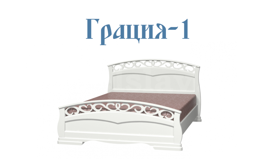 Кровать Грация 1 античный белый