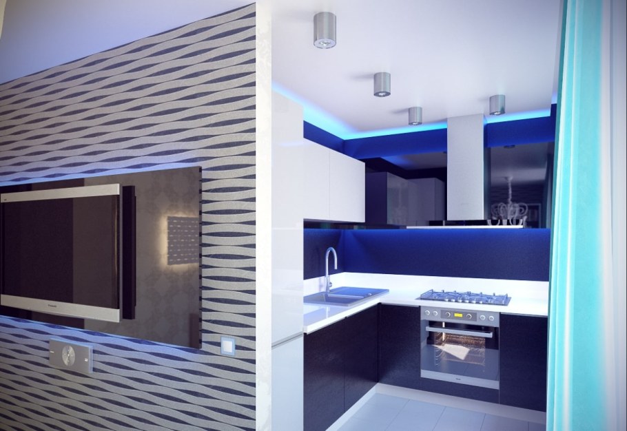 Кухни в стиле хайтек в кухни хрущевки