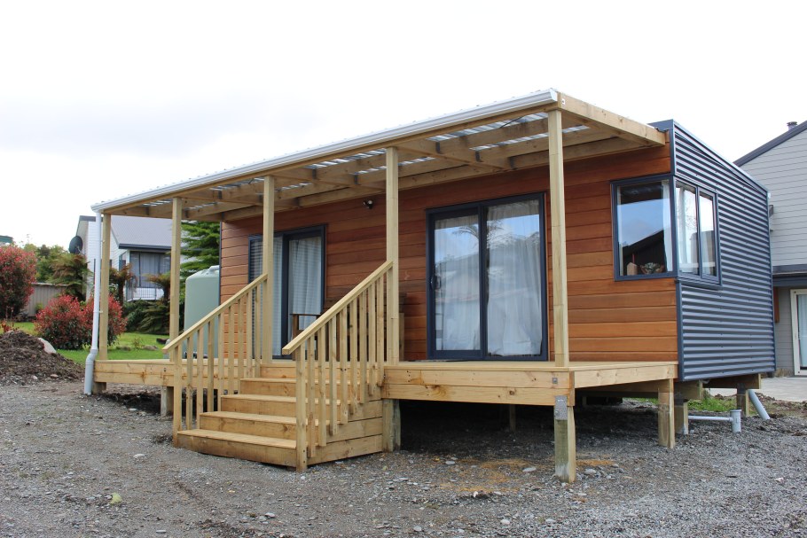 Tiny House с односкатной крышей проект