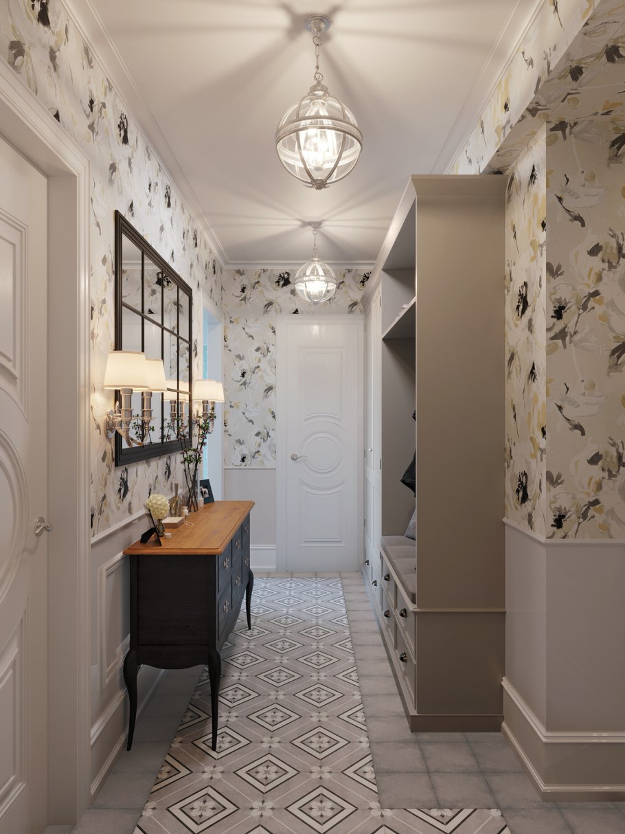 Прихожая в стиле сталинский Ампир