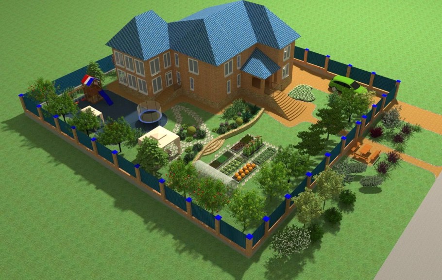 Планировка участка 12 соток