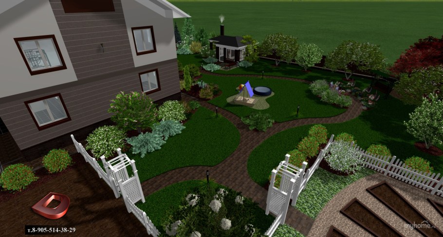 Ландшафтный проект участка 12 соток