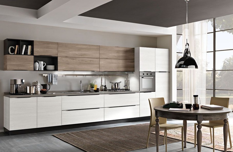 Стильная прямая кухня