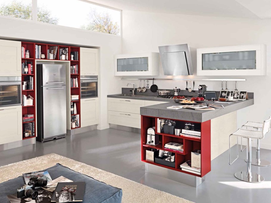 Итальянские кухни в современном стиле