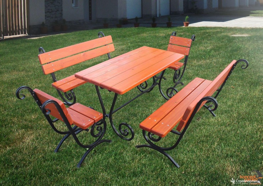 Скамейка из металла