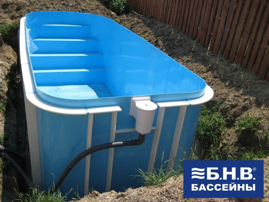 Пластиковый бассейн 2х2