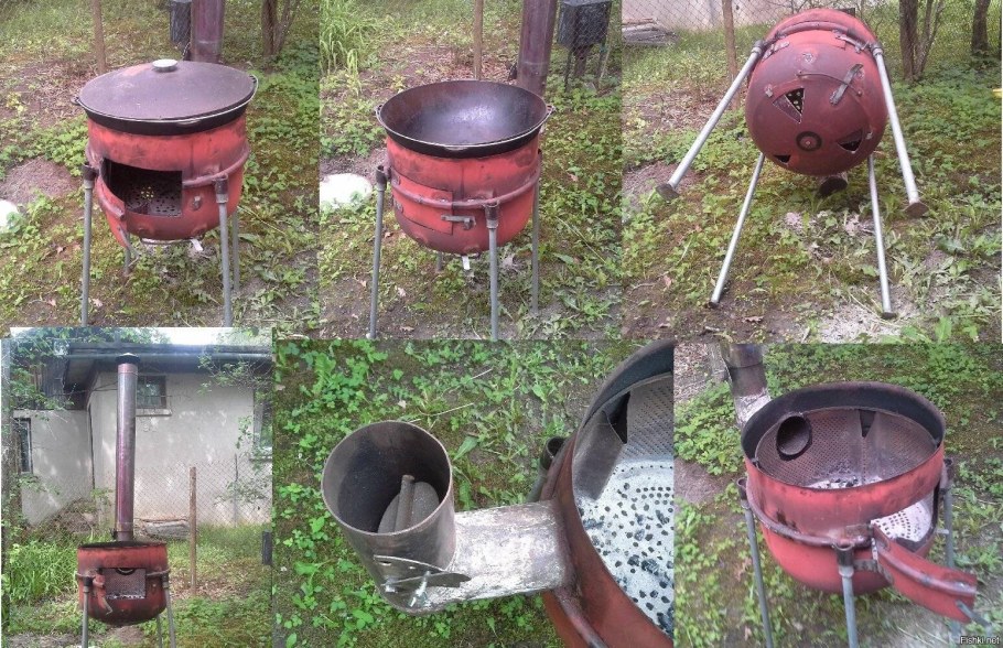 Печь для казана 12л чертеж