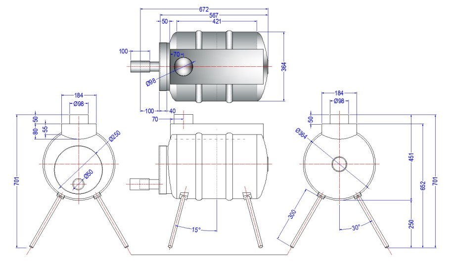 Печь буржуйка схема чертеж