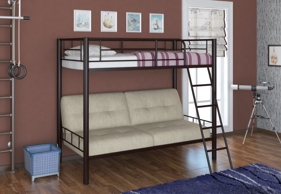 Мезонин 70 двухъярусная кровать