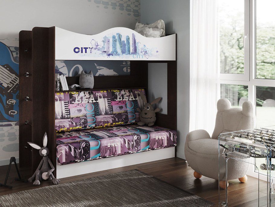 Двухъярусная кровать Twin/Full Bunkbed (Futon not included)