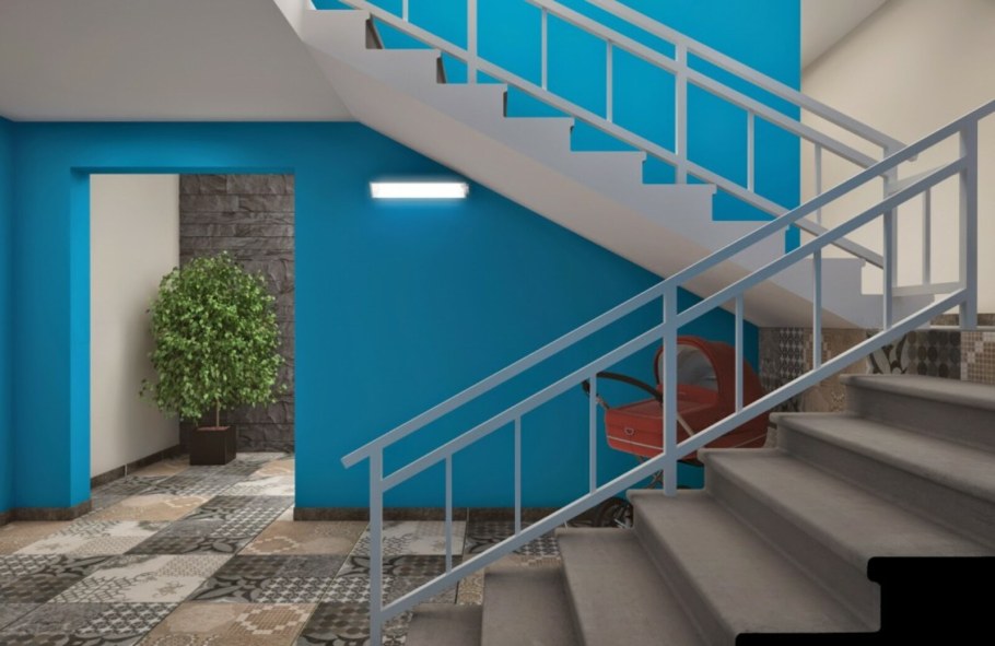 Лестница в многоэтажном доме