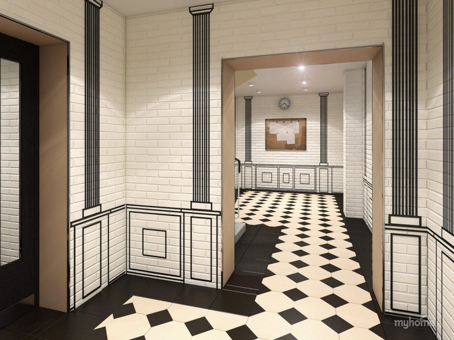 Подъезд в классическом стиле