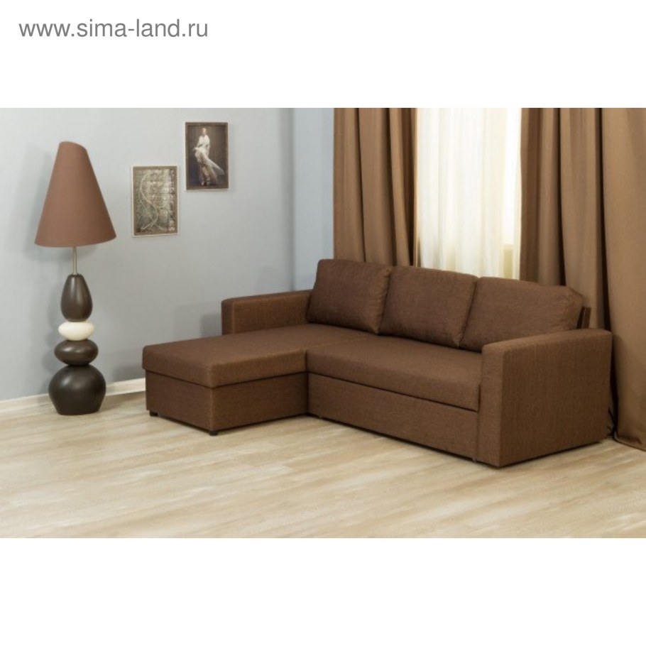 Хофф коричневый диван угловой