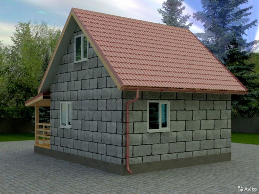 Баня 6х5 из пеноблоков