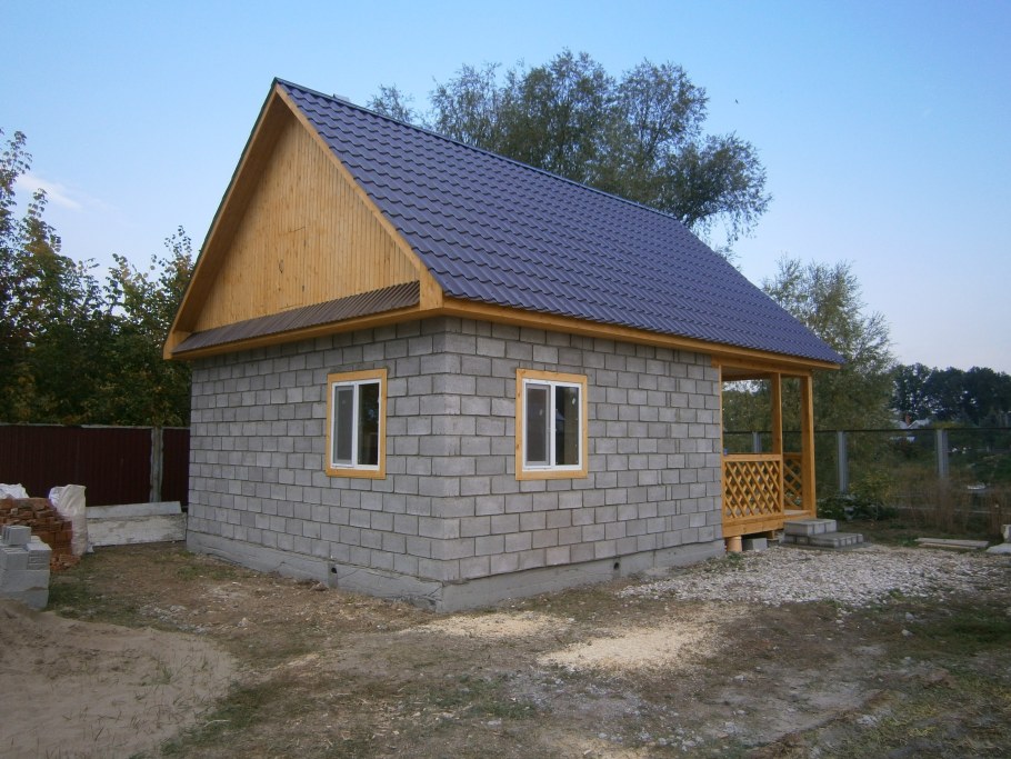 Баня 6 на 6 из газобетона