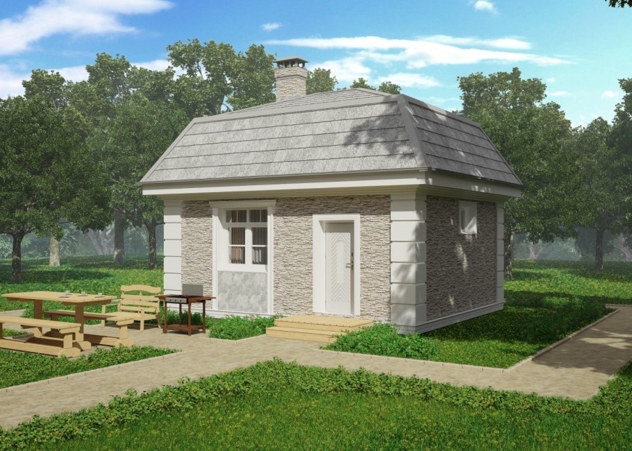 Баня из газобетона 6х4