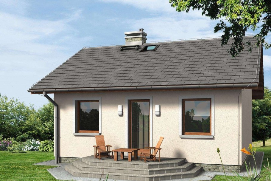 Одноэтажный дом 30 кв.м с террасой