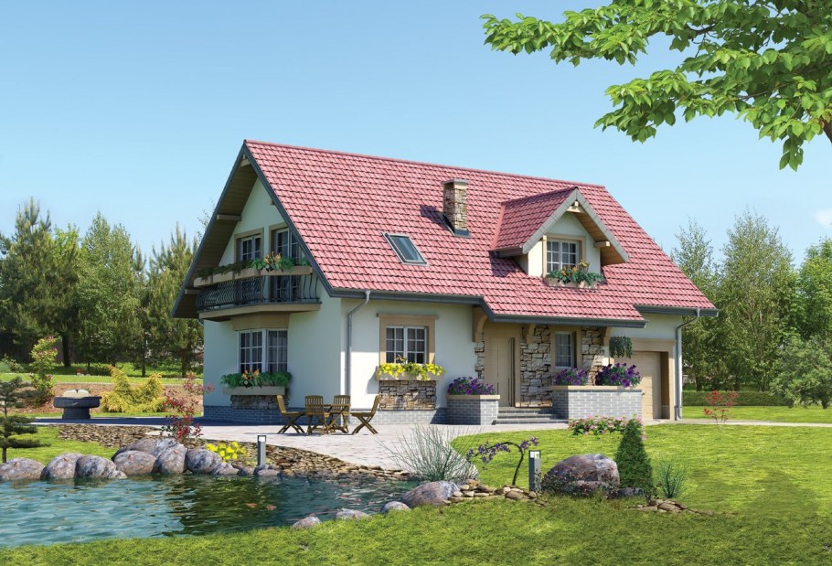 Шикарный дом из пеноблоков