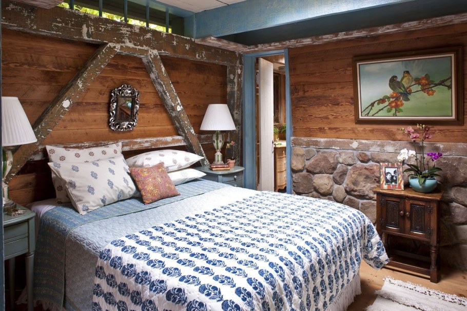Спальня в стиле Прованс имитация бруса