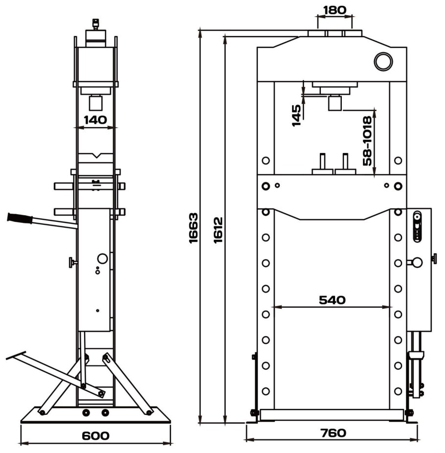 Чертеж пресса для макулатуры 30тн