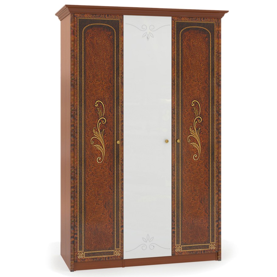 Шатура fu3-03.78ш, шкаф трехстворчатый (2+1) с 1зерк. Шатура Флоренция-м