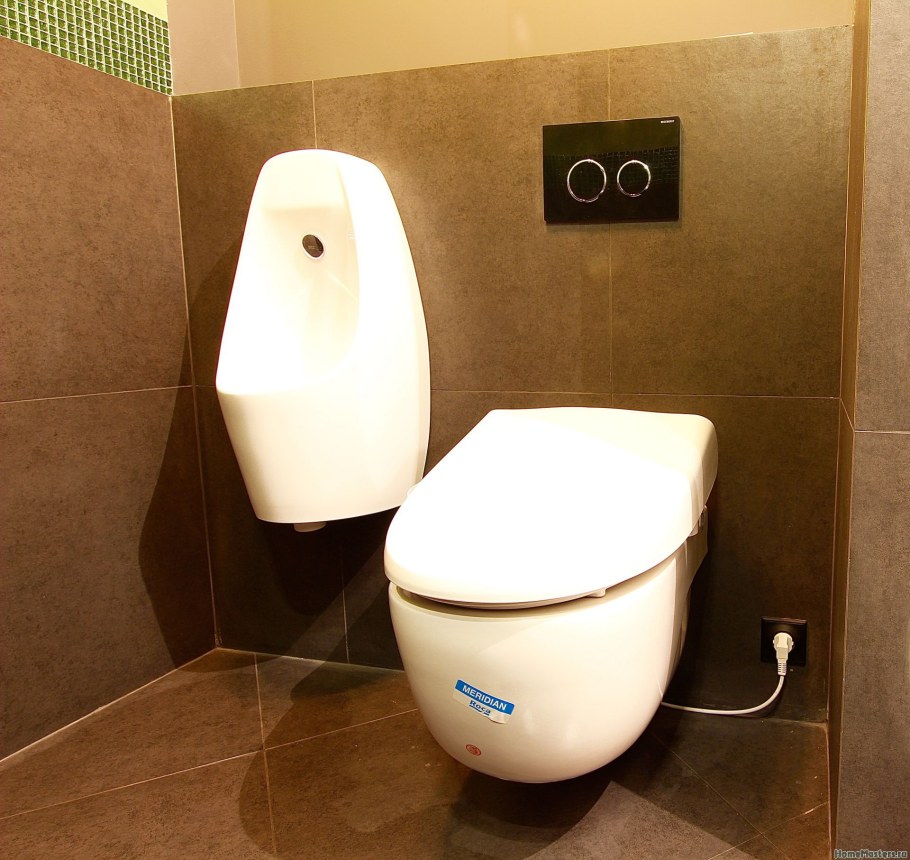 Туалет с писсуаром и унитазом