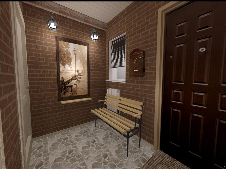 Коридор с дверями венге