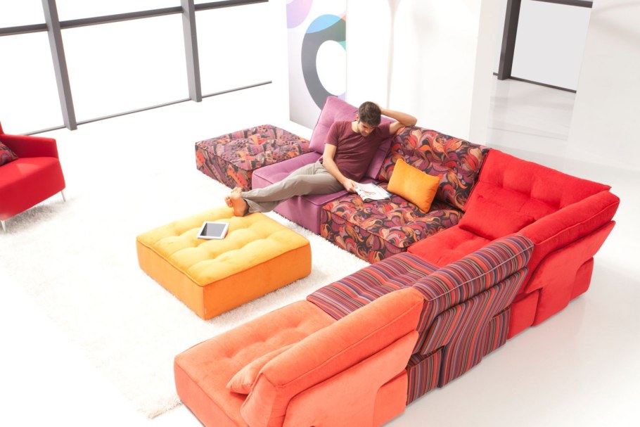 Модульный диван из подушек 80 на 80